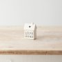 “Love Begins at Home” Porcelain House Ornament – Rustic Home Decor