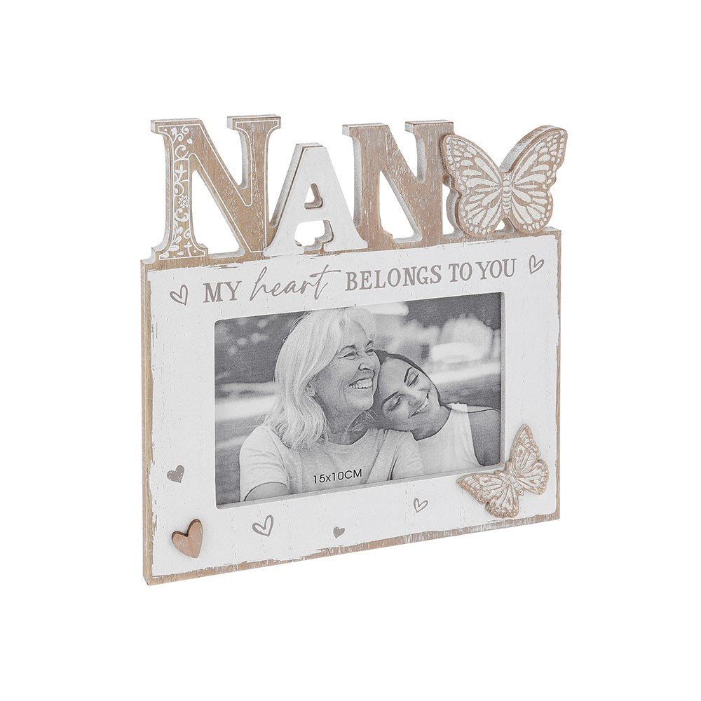 Papillon Message Photo Frame for Nan – Sentimental Gift | Papillon Collection