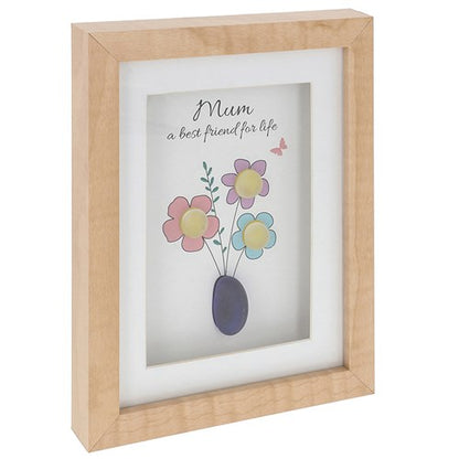 Pebble Glass Portrait Plaque for Mum – Sentimental Keepsake Gift