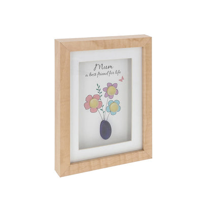 Pebble Glass Portrait Plaque for Mum – Sentimental Keepsake Gift