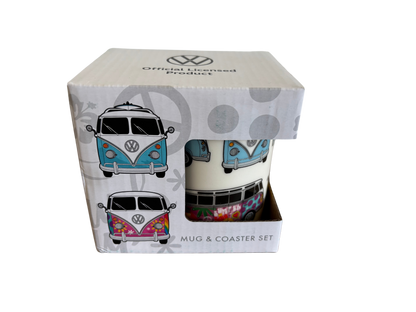 Volkswagen Campervan Mug & Coaster Set – Official Licensed Gift